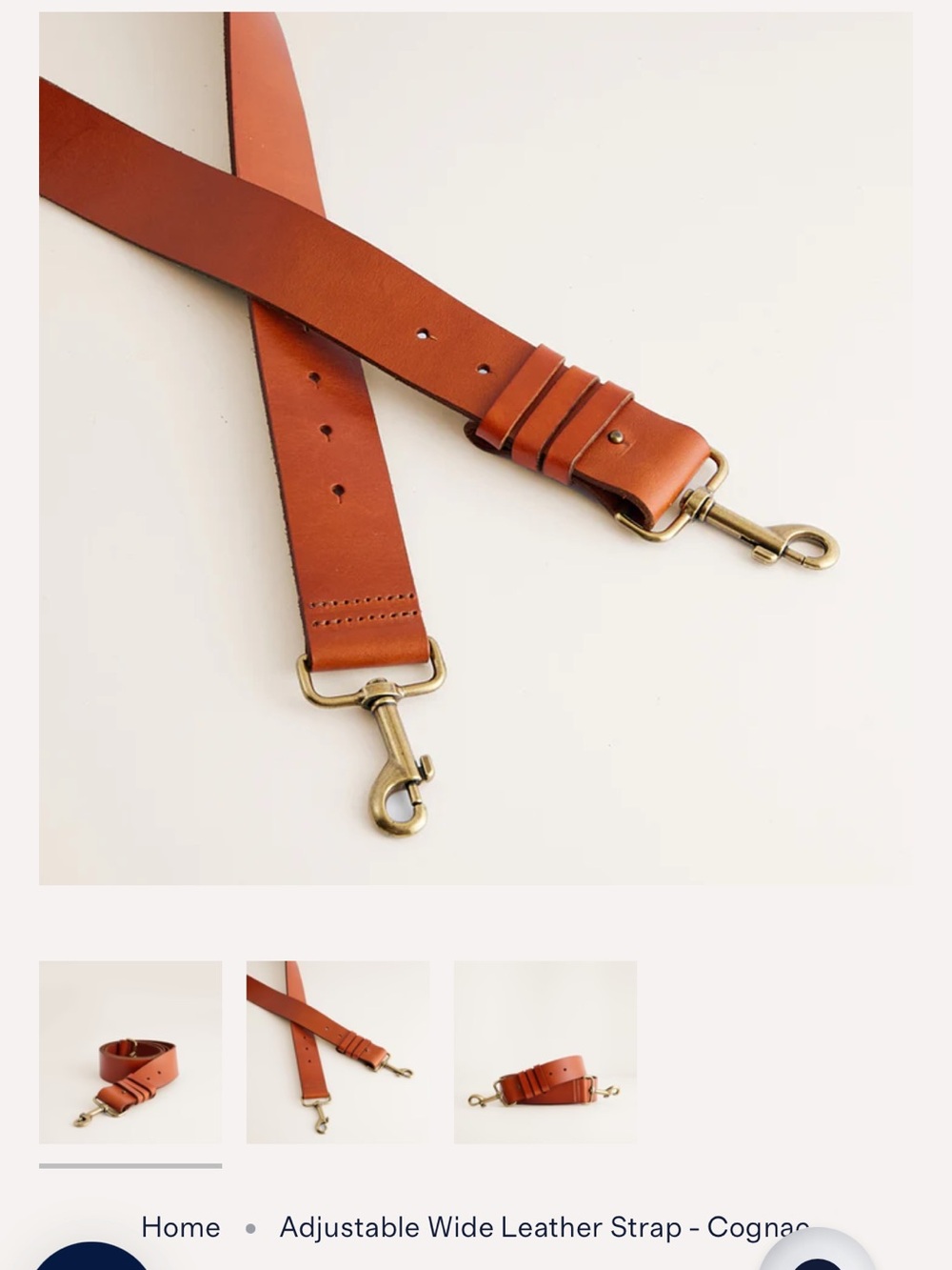 Parker Thatch: Adjustable Wide Leather Strap - Cognac NWT! - Picture 11 of 13